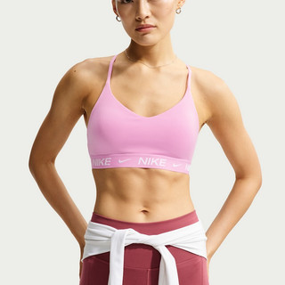 【NIKE 耐吉】女運動內衣 輕度支撐 瑜珈AS W NK DF INDY LGT SPT BRA粉FD1063-621