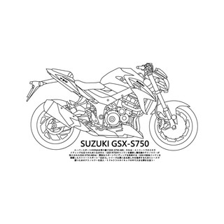 【Nika 設計師T恤】SUZUKI GSX-S750 摩托車 T恤-短袖