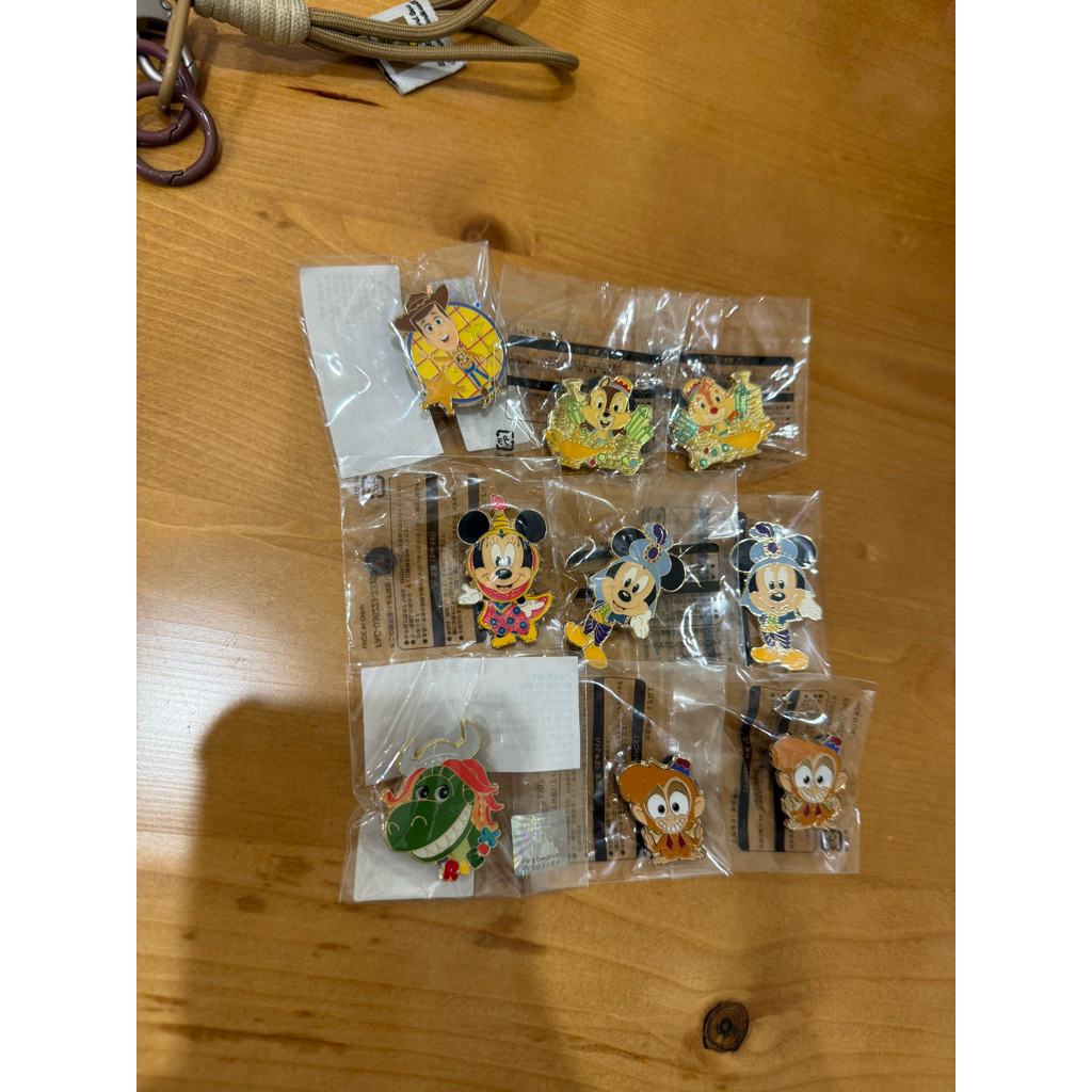 東京海洋迪士尼 阿布市集 小遊戲 獎品 阿拉丁 米奇 米妮 上海迪士尼 抱抱龍 胡迪 胸針 胸章 別針