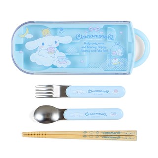 Sanrio 三麗鷗 日本製 滑蓋式環保餐具組 餐具三件組 大耳狗 下午茶 015831