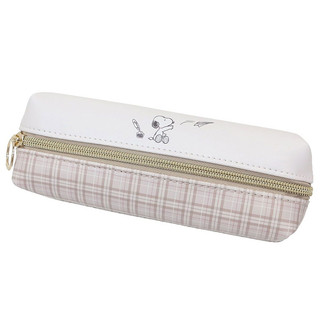 Kamio Snoopy 皮質雙面拉鍊筆袋 雙層筆袋 史努比 復古信 KM02102A