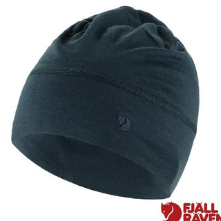 【Fjallraven 小狐狸】 輕量美麗諾羊毛保暖帽.針織毛線帽.護耳帽/87080-555 暗深藍