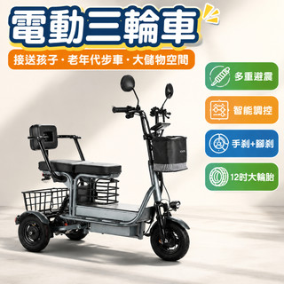 ⚡現貨+預購⚡電動三輪車 800W雙電機 電動代步車 長輩摺疊代步車 三輪代步車 成人電動車 老年代步電動車 三輪車