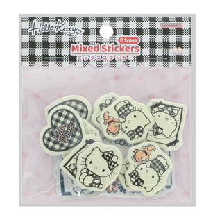 日本 sun-star 三麗鷗 Hello Kitty & Tiny Chum 綜合貼紙包/ 黑 eslite誠品