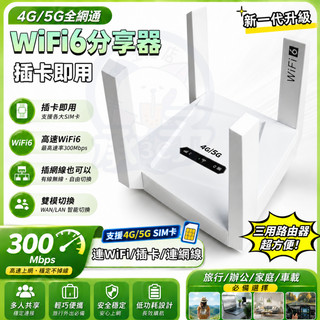 現貨🎉WiFi6插卡路由器 SIM卡路由器 WiFi無線分享器 5G插卡路由器 4G/5G雙頻路由器 WIFI行動分享器
