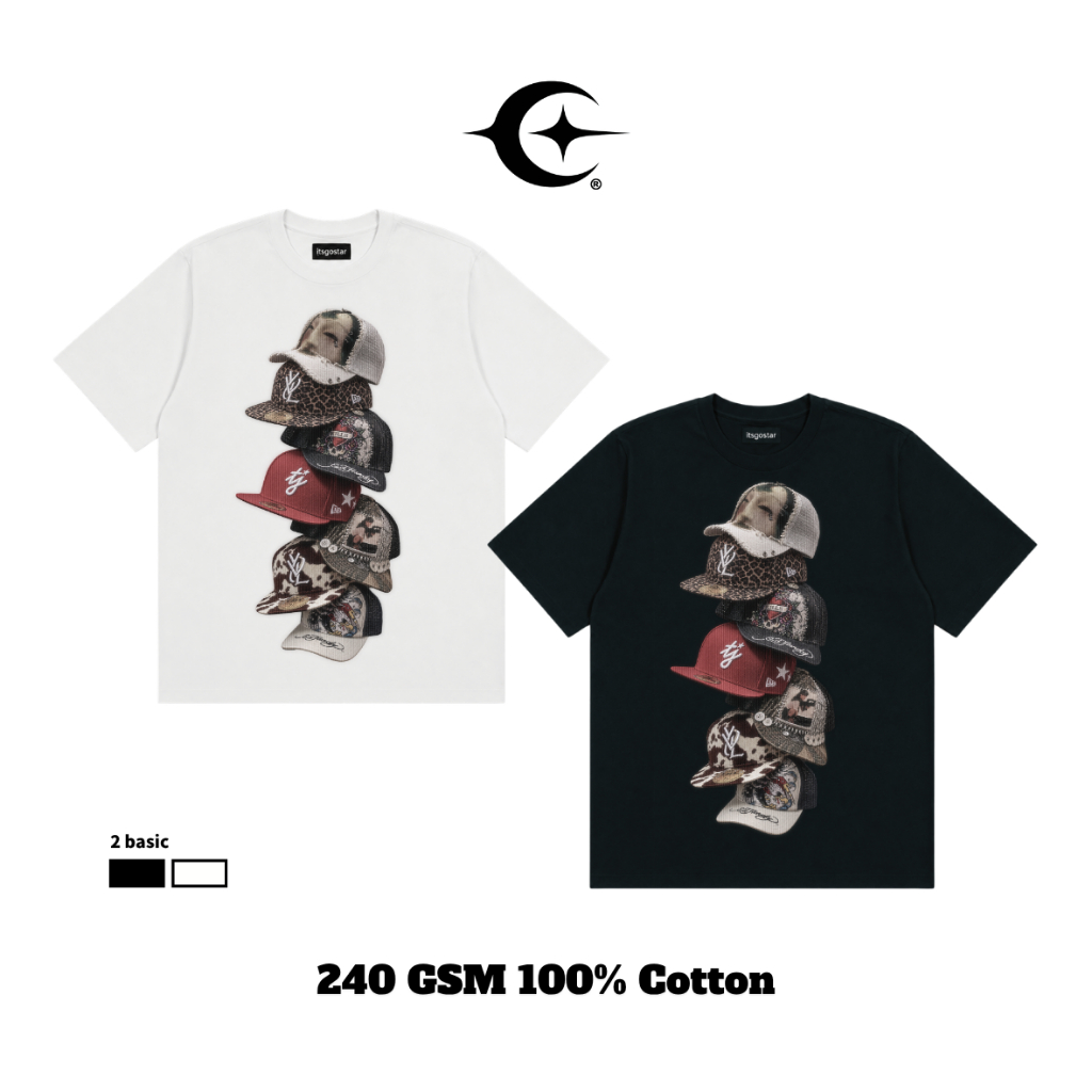【GST原創】現貨販售 "帽帽失失" 美式專屬 原創品牌 限量上衣 美式正肩 boxy 短寬