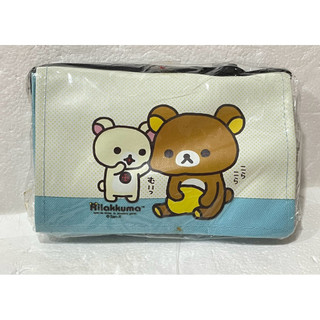 正版 San-X Rilakkuma 拉拉熊 小書包 收納包 化妝包 萬用包 全新