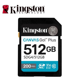Kingston 金士頓 Canvas Go!Plus SD 512GB 記憶卡 SDG4 UHS-I U3 V30