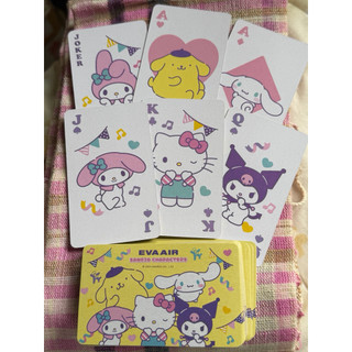 Hello Kitty 撲克牌 酷洛米、美樂蒂、布丁狗、大耳狗 紙牌 EVA AIR SANRIO CHARACTERS