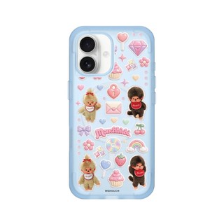 犀牛盾適用iPhone SolidX MagSafe相容強化吸震緩衝防摔磁吸手機殼∣Monchhichi/Y2K 貼紙簿