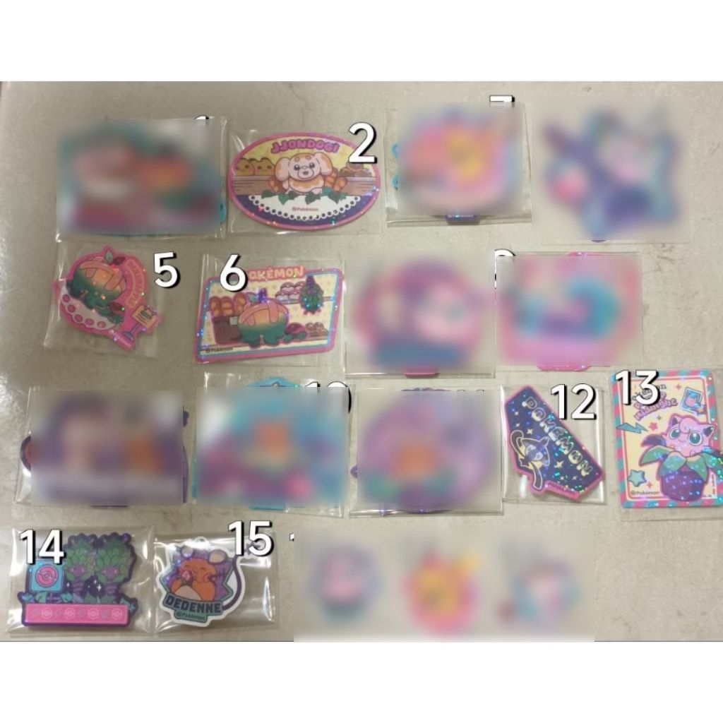 ［拆售］寶可夢 韓國限定 POP POP MIDNIGHT 貼紙 胖丁 燈火幽靈 結草兒 狗仔包 豐蜜龍 咚咚鼠