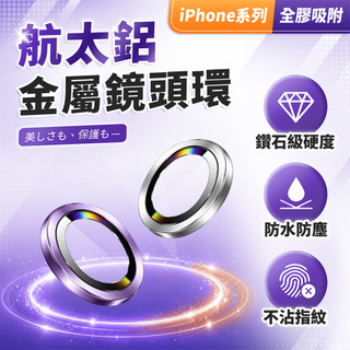 【LC嚴選】航太鋁金屬鏡頭環 鏡頭保護貼 鏡頭貼 適用iPhone 17 16 15 14 Pro Max SSS