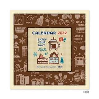2027年 Eric 彩色版 插圖日曆 日翻頁日曆