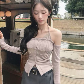 Peachuu韓國女裝🇰🇷Cloudemotion蕾絲吊帶假兩件上衣