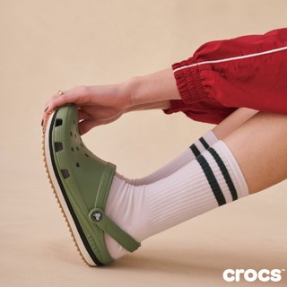 68*Crocs卡駱馳 中性鞋 洞洞鞋 Crocband Runner 卡駱班 橡膠底 復古輕彈 綠212831-3BX