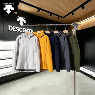 DESCENTE迪桑特連帽外套軟殼拉絨外套戶外運動連帽衝鋒衣外套
