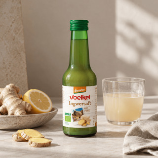 德國｜Voelkel 薑汁（200ml）｜檸檬薑汁・德國 Demeter 生機動力農法｜食物的靈魂