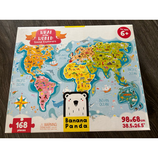 美國 banana panda 拼圖-世界地圖-168片 超大拼圖-6歲以上