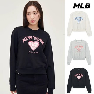 MLB 女版 長袖大學T Heart 紅襪/洋基隊 (3FMTH1144-三款任選)【官方旗艦店】