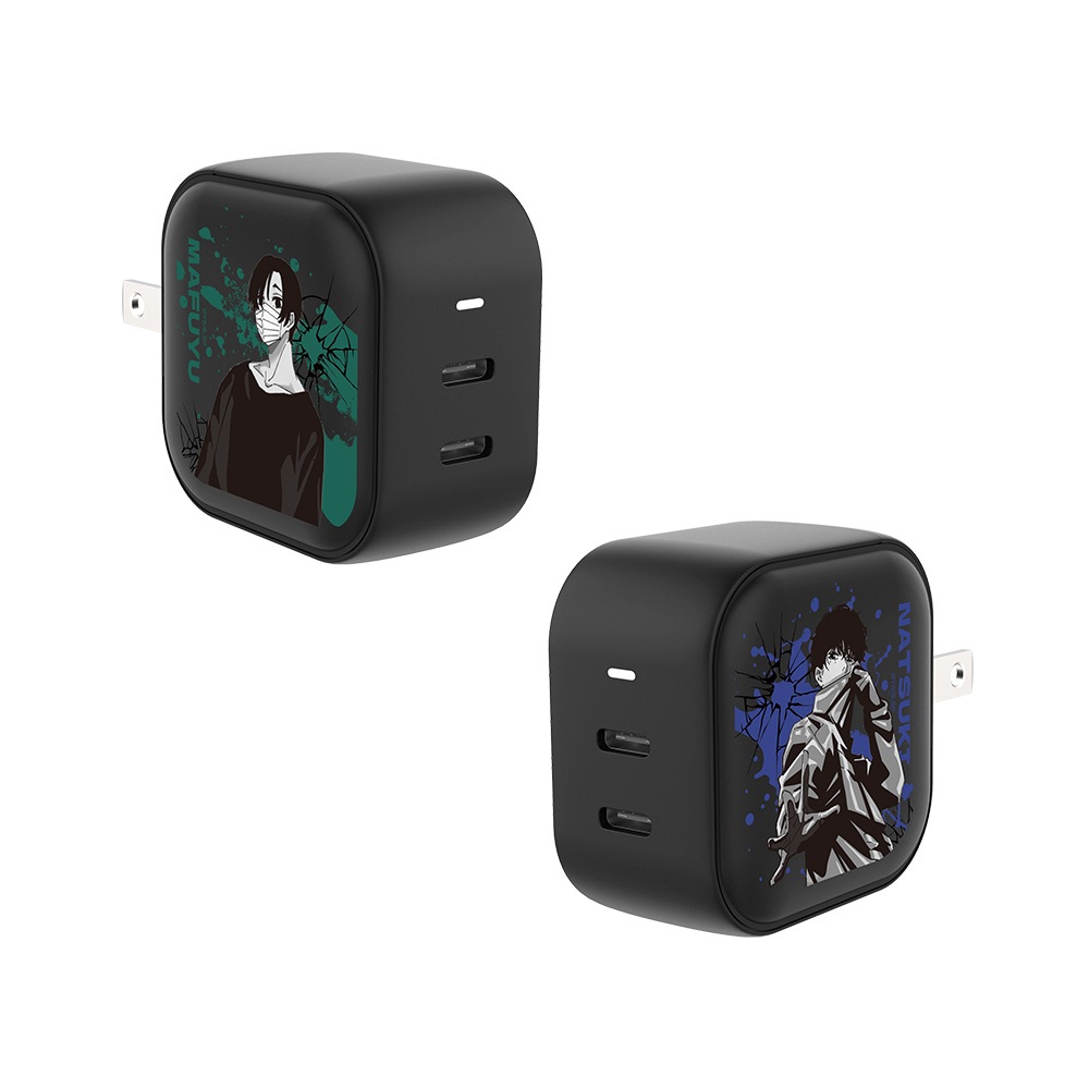 【TOYSELECT】坂本日常勢羽真冬與勢羽夏生GaN 45W Type-C雙孔充電頭