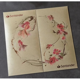 Santander 西班牙 超質感 類針織布面 燙金 紅包袋 收藏