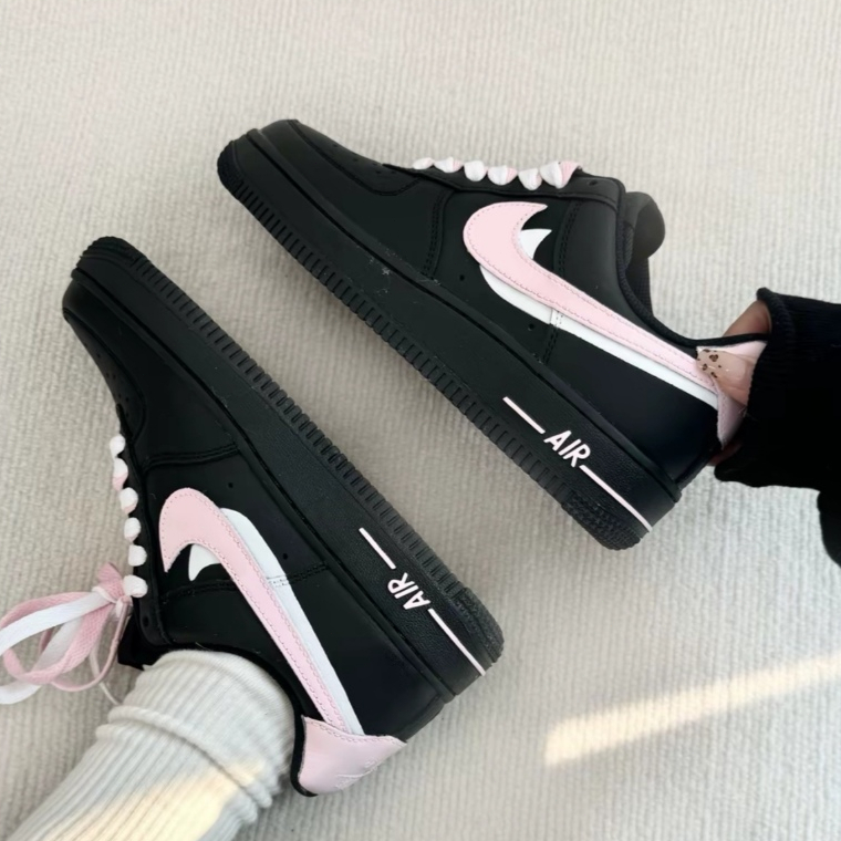 🏷️酷派 Nike Air Force 1粉白雙鉤Vlad甜酷 潮流百搭 黑粉 DD8959-001