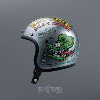 (I LOVE樂多) GALLOP X RAT FINK 老鼠芬克 聯名限定安全帽 3/4安全帽 銀色 S~XXL可選購