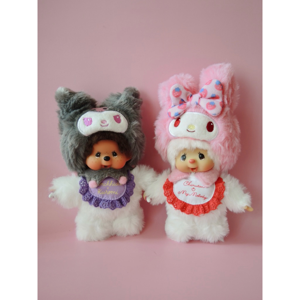 🖤限量聯名🩷Sanrio三麗鷗 x Monchhichi蒙奇奇 酷洛米美樂蒂 娃娃吊飾｜聊聊預購｜官方正版代購
