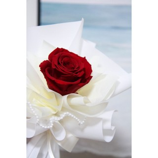 【P.FLOWERS】XL永生大玫瑰花束(含開窗提袋) 永生玫瑰 情人節花束 生日花束 畢業花束