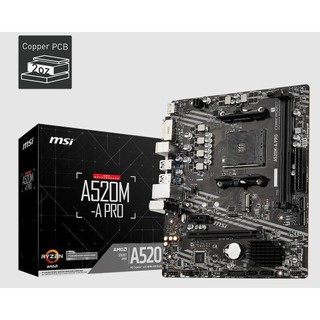 MSI 微星 A520M-A PRO AM4腳位 M-ATX 主機板
