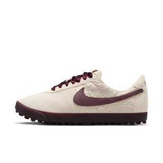 NIKE W ASTROGRABBER LTHR SE 酒紅 刺繡 麂皮 鬆餅格紋 休閒鞋 女鞋【IQ3367-299】