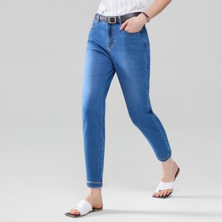 GIORDANO 女裝涼感彈力微直筒牛仔冰冰褲 05416030
