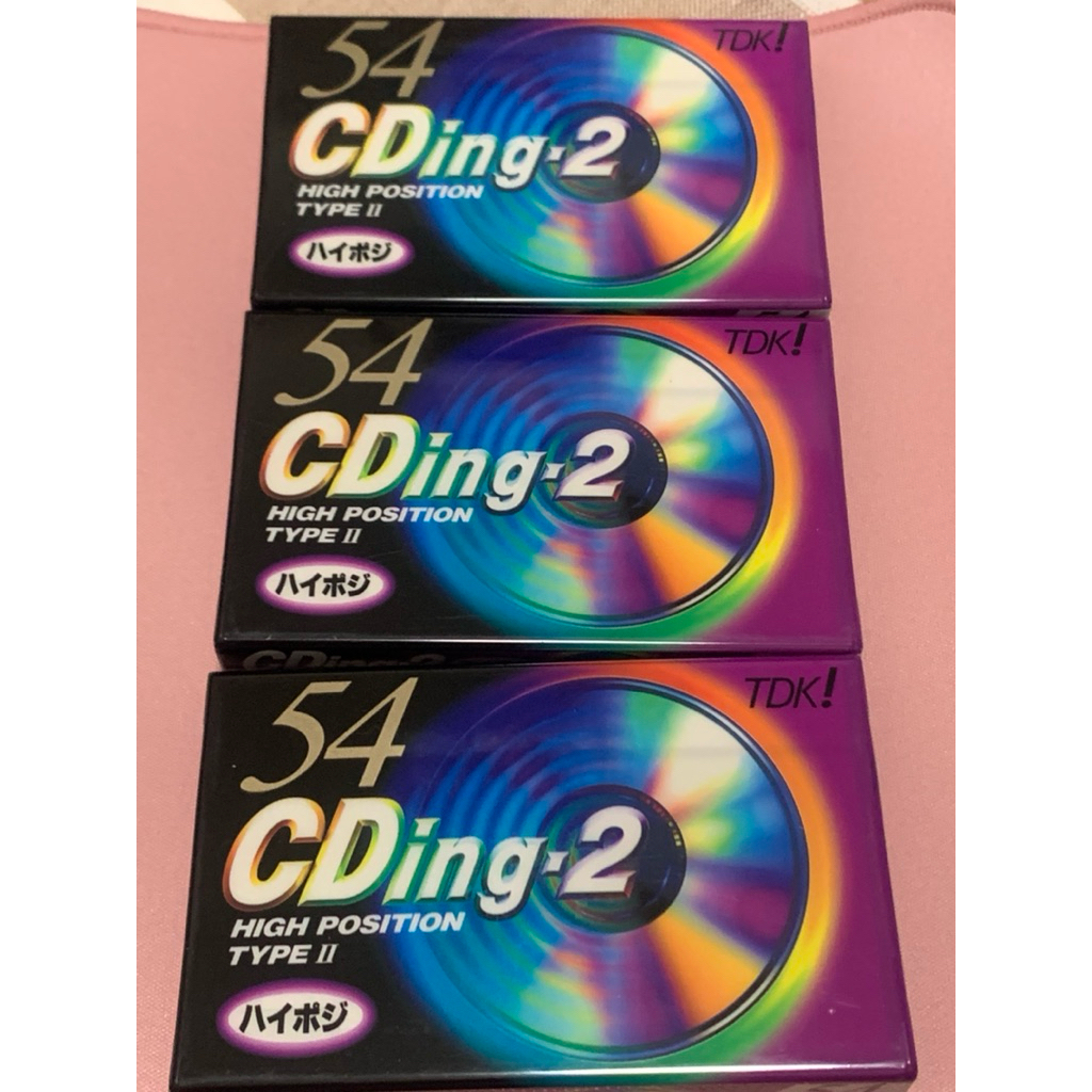 全新品日本製 一共3捲TDK CDing2-54分二類空白錄音帶/空白帶/卡帶/磁帶/空白卡帶（3捲價格）