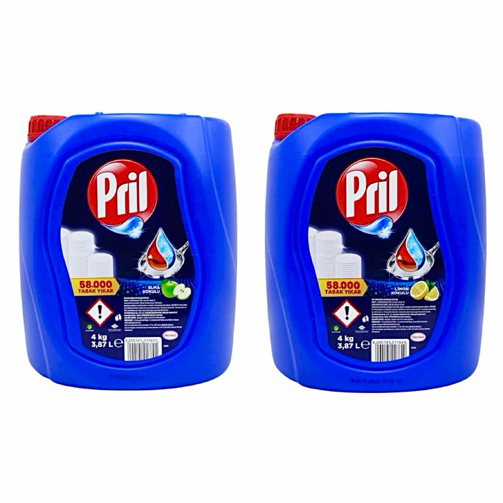 【優本庫】現貨—-德國 Pril 濃縮高效能洗碗精 4KG 蘋果 檸檬