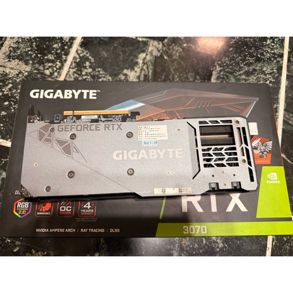 ［二手］技嘉 GeForce RTX 3070 GAMING OC 8G