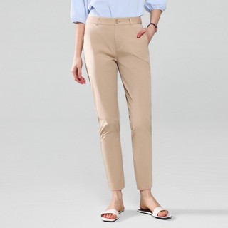GIORDANO 女裝合身窄腳涼感冰冰褲【多色任選】05416041