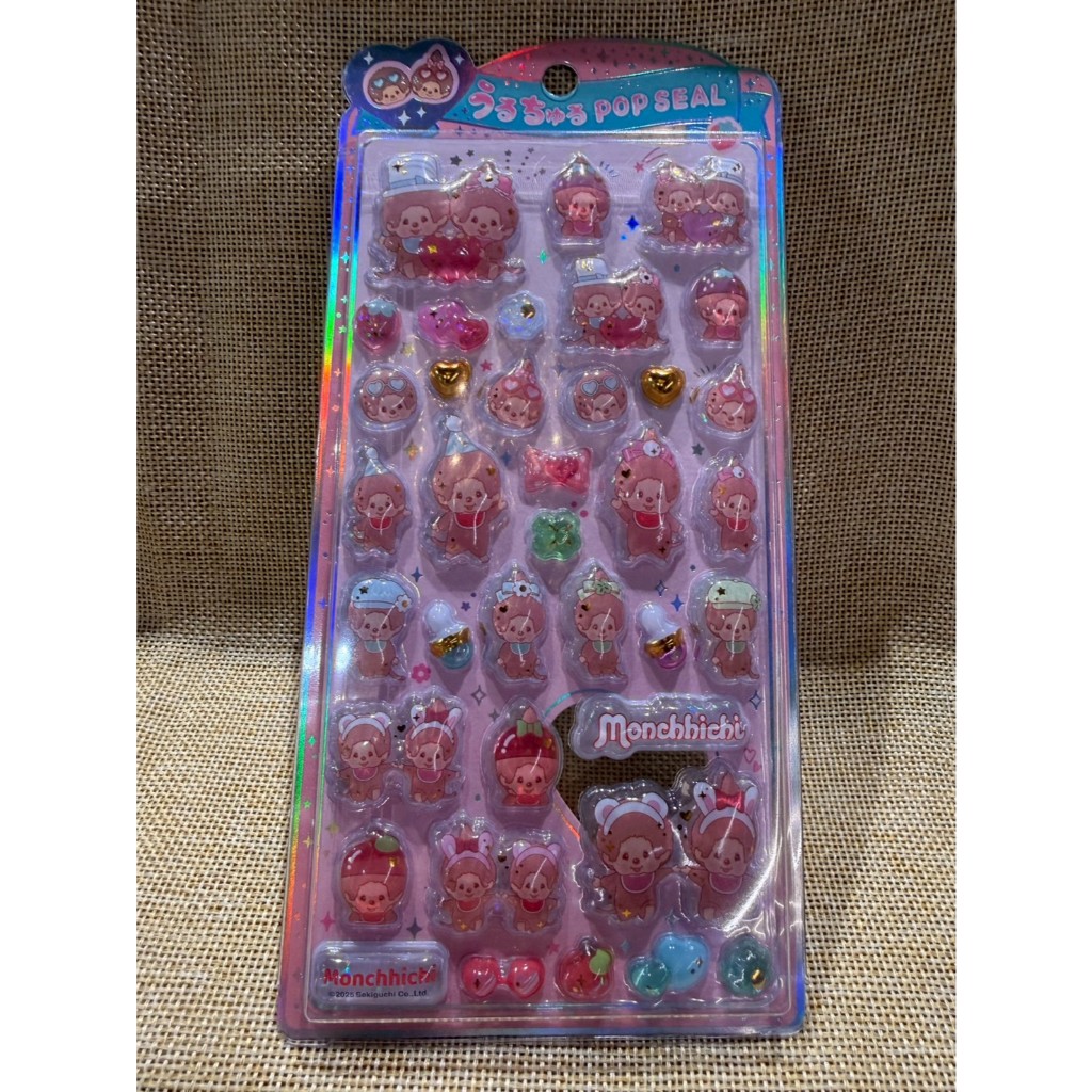 NSG國際批發物流---限定蒙奇奇3D立體貼紙/蒙奇奇毛毛票卡夾吊飾(女)/蒙奇奇皮革零錢包吊飾