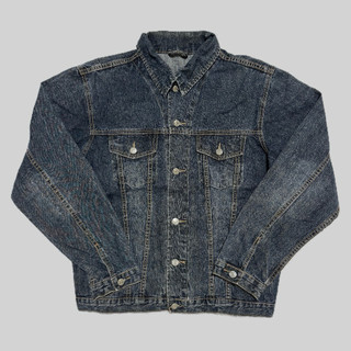［ 廢物古著 ］Denim Jacket 丹寧/牛仔外套 深灰藍