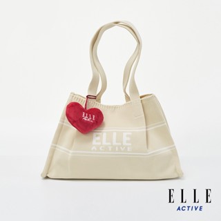 【ELLE ACTIVE】法式運動風針織肩背手提包-淺卡其 (EA25A1FB401-81)