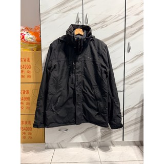 迪卡儂 QUECHUA 防風防潑水登山外套 連帽外套 L號/雙層可拆內裡/帽子可收納/袖口魔鬼氈調節/黑色輕度使用