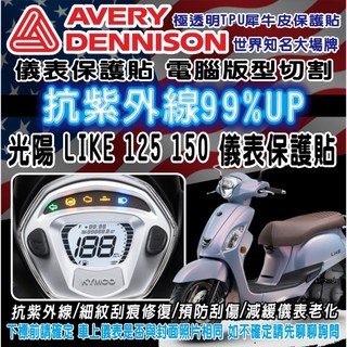 LDS機車保護貼 (送刮板)送完為止 光陽 LIKE 125 150 125Euro儀表保護貼 抗紫外線 細紋修復