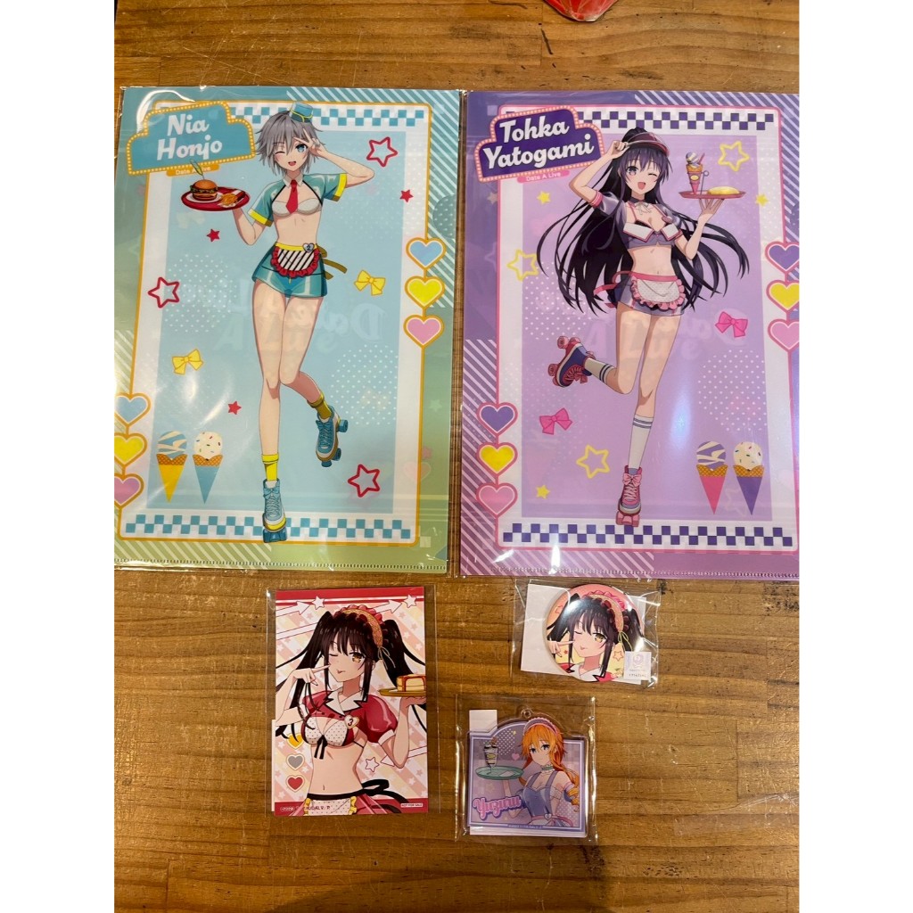 【玩具右一村】一番賞 約會大作戰V Diner Style❤ B 壓克力鑰匙圈 C 資料夾套裝  D 賞 徽章 特典