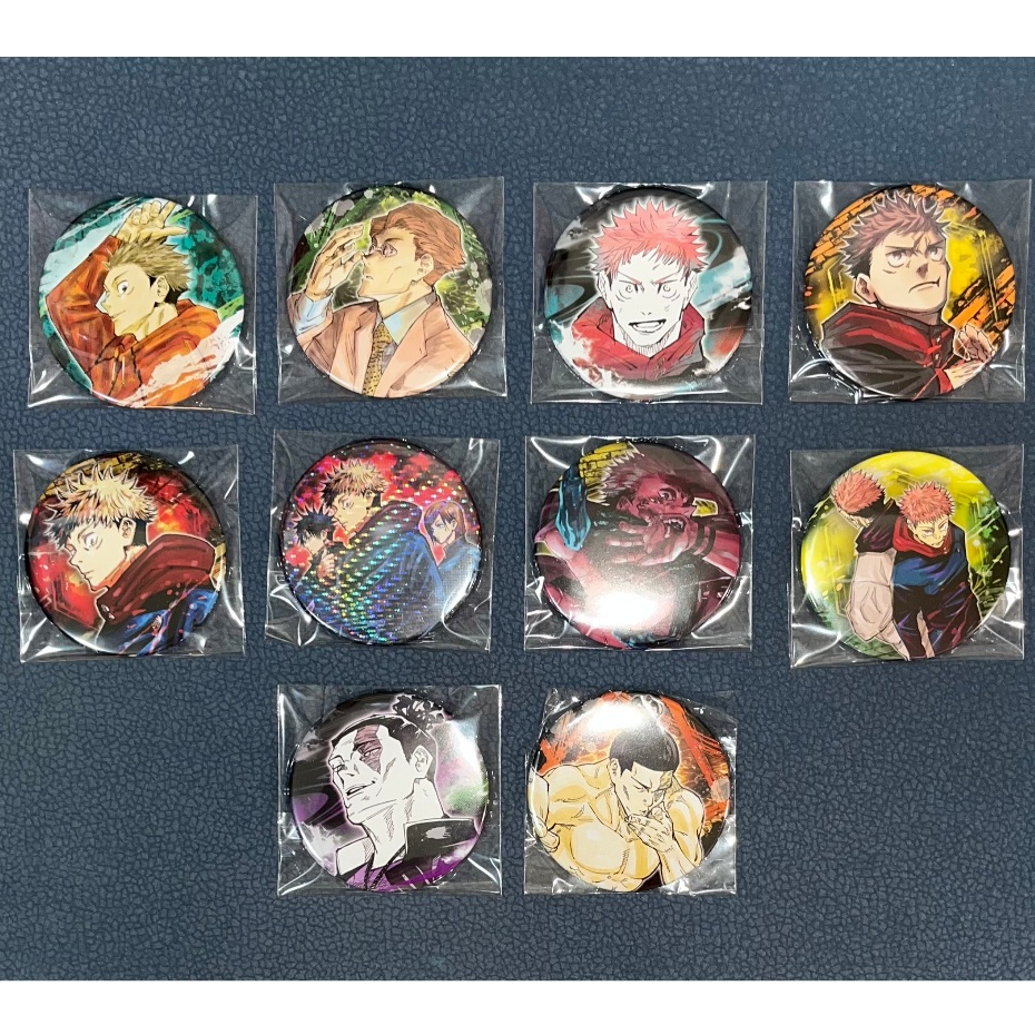 【二手】日版 咒術迴戰 JUMP SHOP 原畫 徽章 別針 虎杖悠仁 七海建人 伏黑惠 釘崎野薔薇 東堂葵 兩面宿儺