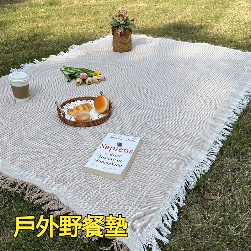 🔥桃園現貨🔥野餐墊 戶外野餐墊 露營墊 露營毯 草坪地墊 波西米亞針織線毯 加厚野餐布 加大野餐墊 桌布 網紅拍照墊子