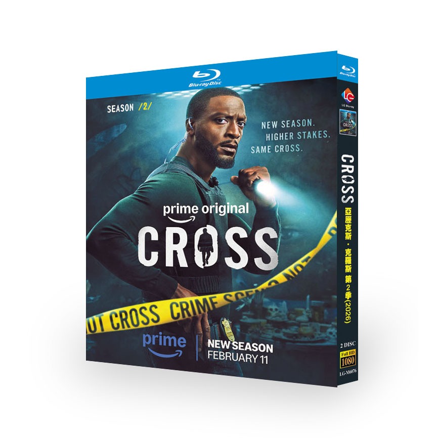 高清BD藍光 2024－2026歐美劇【亞歷克斯·克羅斯 第1+2季】英語配音 繁體中文字幕 4片 全新盒裝