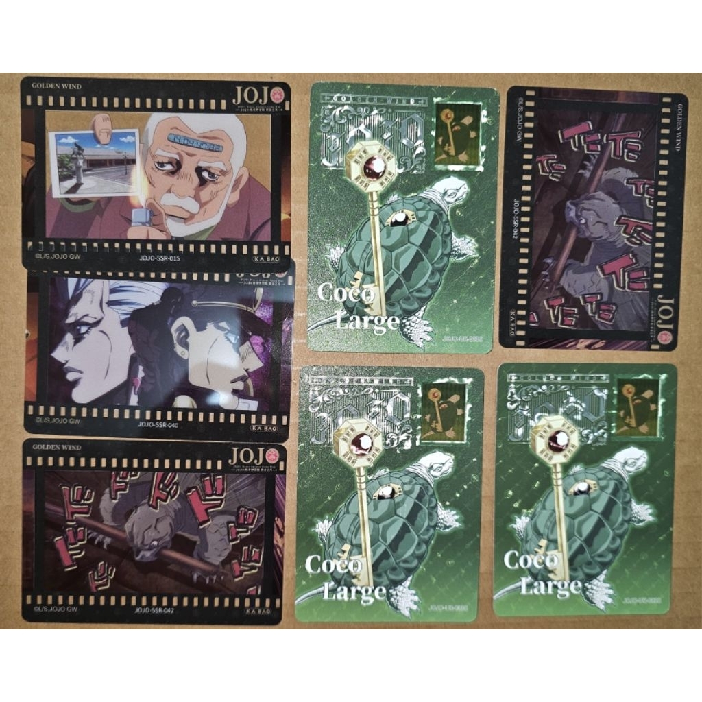 卡寶文創 黃金之風 JoJo的奇妙冒險 烏龜 典藏卡 透卡 波魯那雷夫 承太郎 木棉花 非相卡威化餅卡食玩卡公仔模型週邊