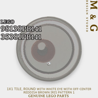 LEGO® 樂高 零件 98138pb141 35381pb141 1x1 Tile Round Decorated