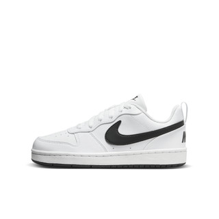NIKE COURT BOROUGH LOW GS 黑白 經典 皮革 休閒鞋 女生尺寸 大童鞋【DV5456-104】