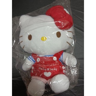 娃娃機商品--正版 30cm Hello kitty 吊帶褲學習娃娃