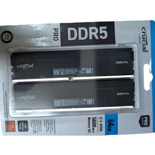 Crucial DDR5 Pro 64GB (2 x 32GB) 5600MT/s 桌上型記憶體套組 型號 CP2K3